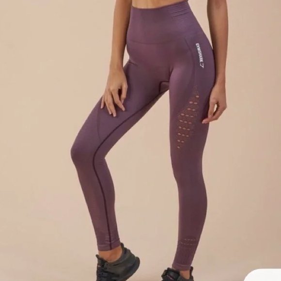 Gymshark Pants - Gymshark Purple High Rise Energy Seamless Leggings Full Length Women's Medium